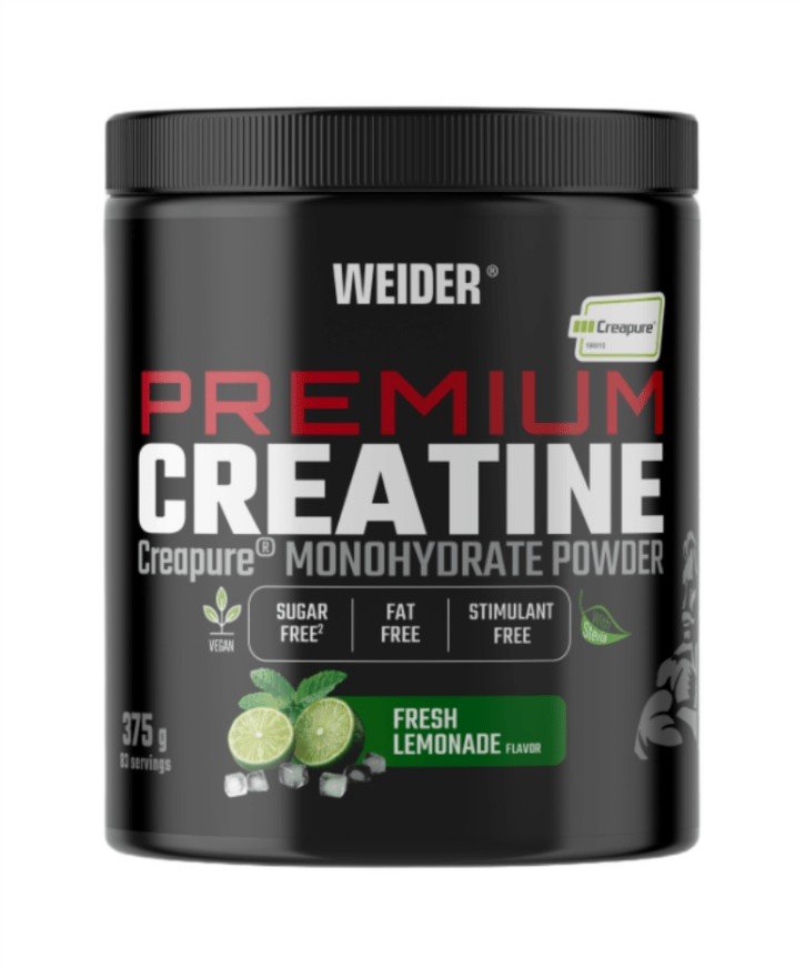 Kreatino papildas Weider Premium Creatine, šviežios citrinos skonio, 375 g