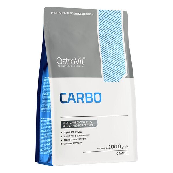 OstroVit Carbo, Apelsinų maisto papildas, sporto papildas, angliavandeniai