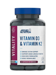Applied Nutrition D3- ja K2-vitamiini - 60 kapselia