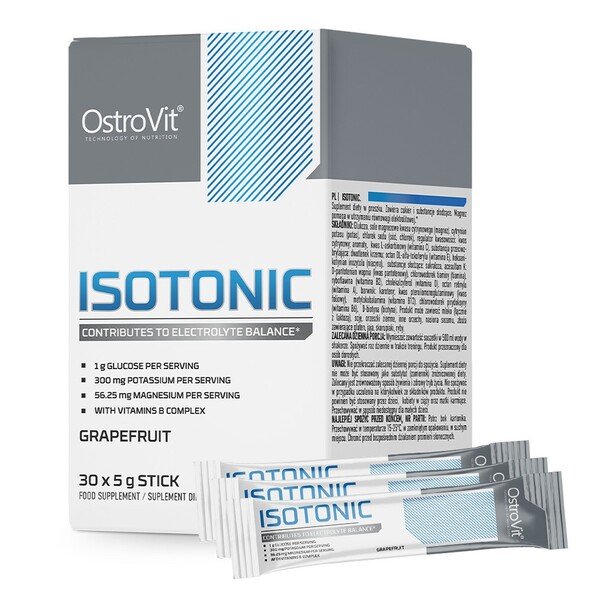OstroVit Isotoniset tikut, Greippi - 30 x 5 g