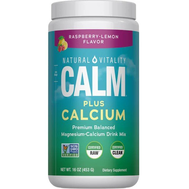 Natural Vitality Natural Calm Plus Calm, vadelma-sitruuna - 453 grammaa