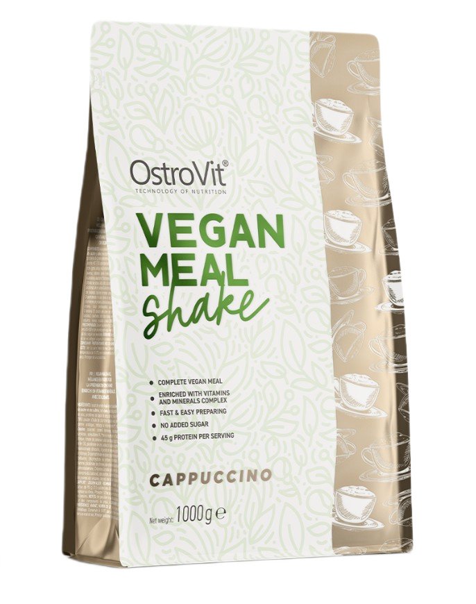 OstroVit Vegan Meal Shake, Cappuccino - 1000 grammaa