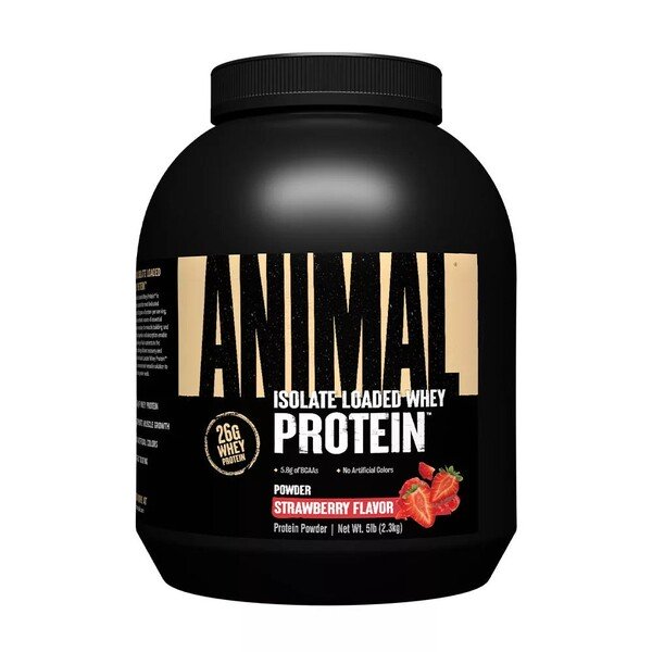 Animal Whey, Strawberry - 2300 g, baltymų papildas