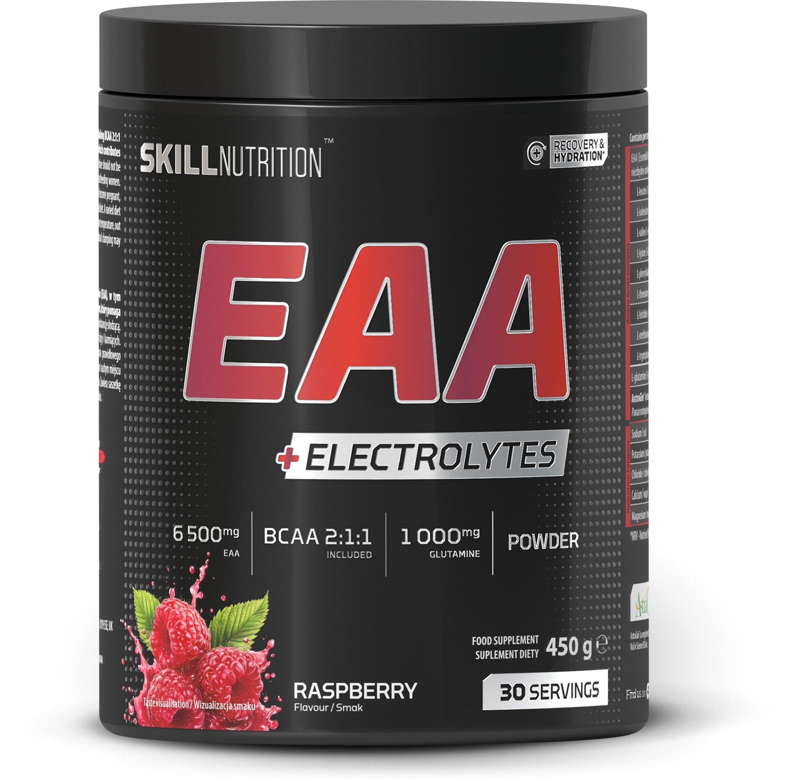 Skill Nutrition EAA + Elektrolyytit, Vadelma - 450 grammaa