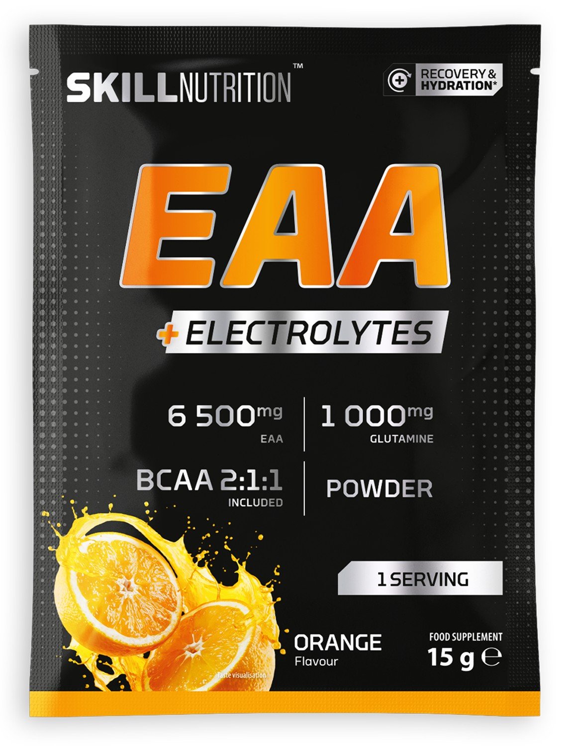 Skill Nutrition EAA + elektrolyytit, appelsiini - 15 grammaa (1 annos)