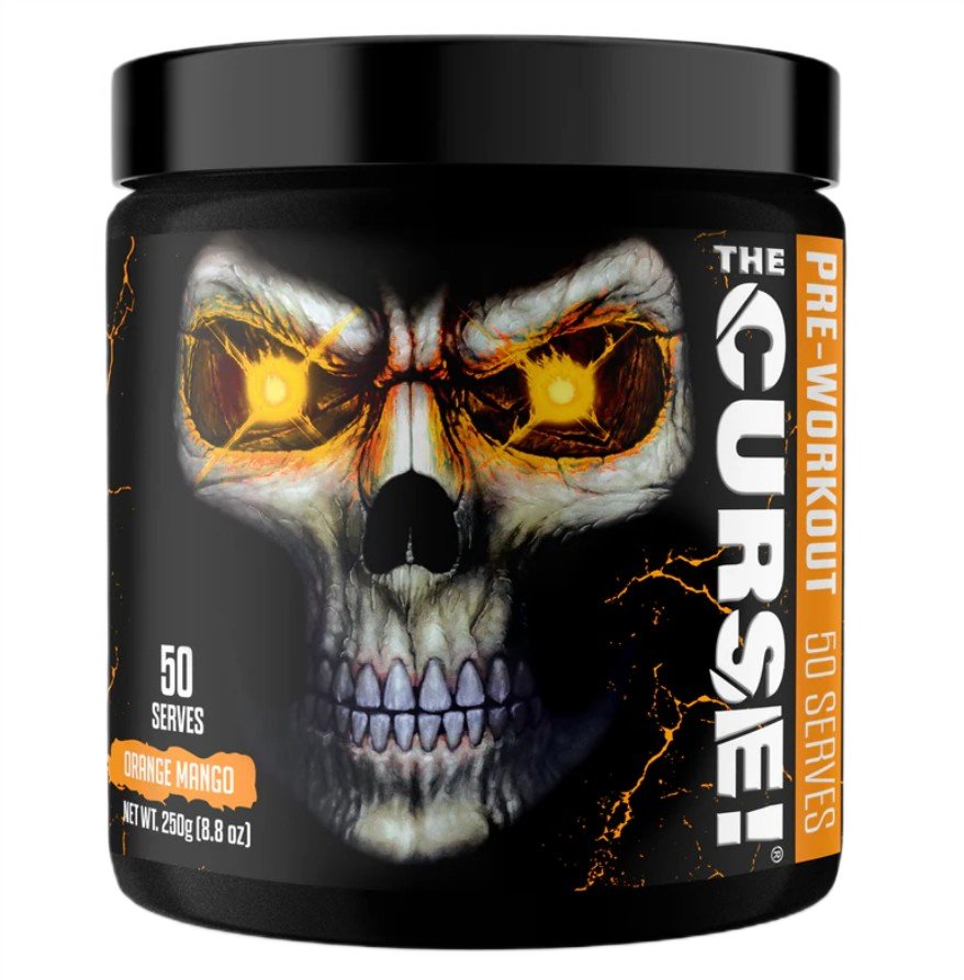 JNX Sports The Curse! Pre-Workout, apvališkas, oranžinė mango