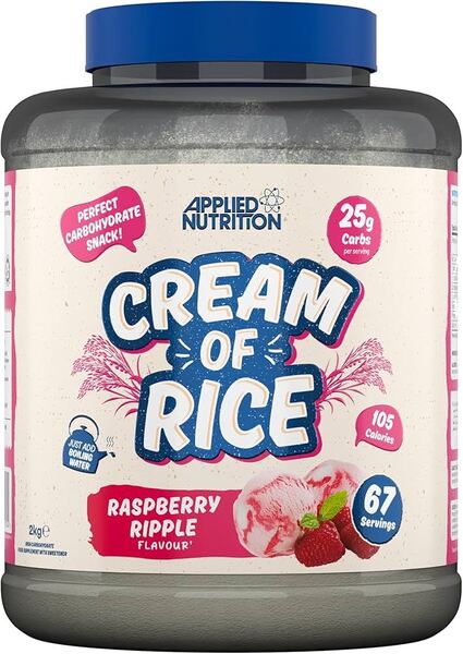 Applied Nutrition Cream of Rice, Raspberry Ripple - 2000 g, angliavandenių papildas