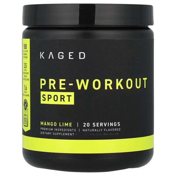 Kaged Muscle pre-treniruotės papildas, Mango Lime, sporto maistas