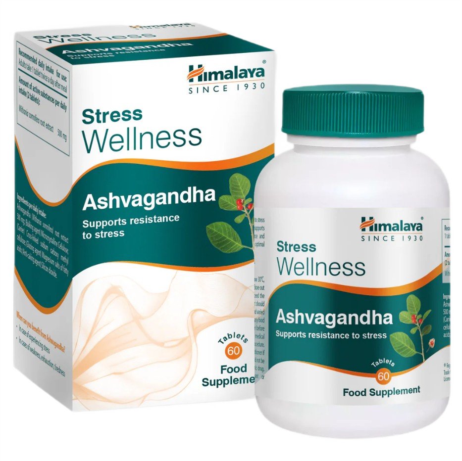 Himalaya Ashvagandha maisto papildas, 60 tablečių, sveikatos ir gerovės