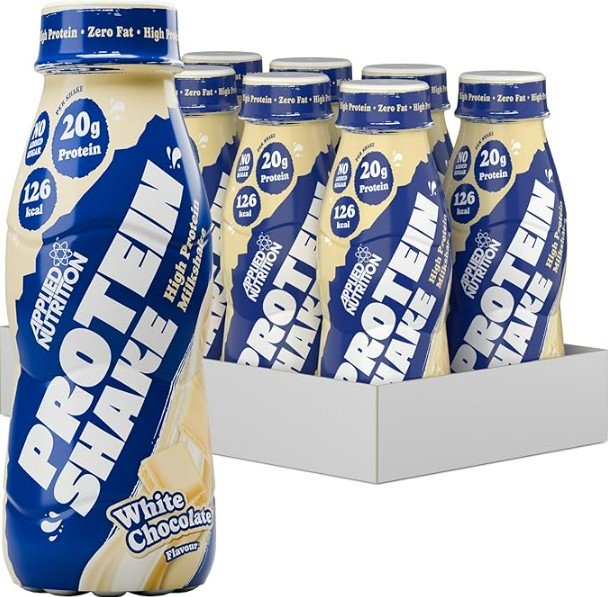 Applied Nutrition proteiinijuomapirtelö, valkosuklaa (EAN 05056555202104) - 8 x 330 ml.