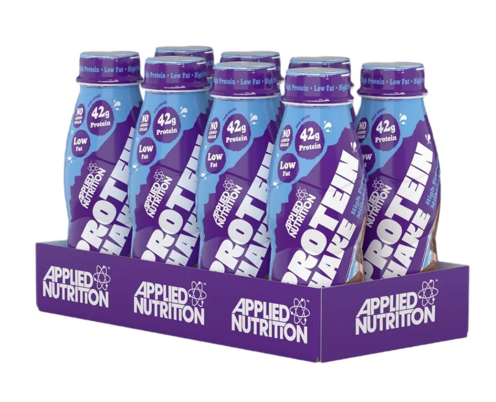 Applied Nutrition proteiinijuoma, tuplasuklaa (EAN 05056555200483) - 8 x 500 ml.