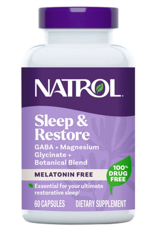 Natrol Sleep & Restore Melatoniiniton - 60 kapselia