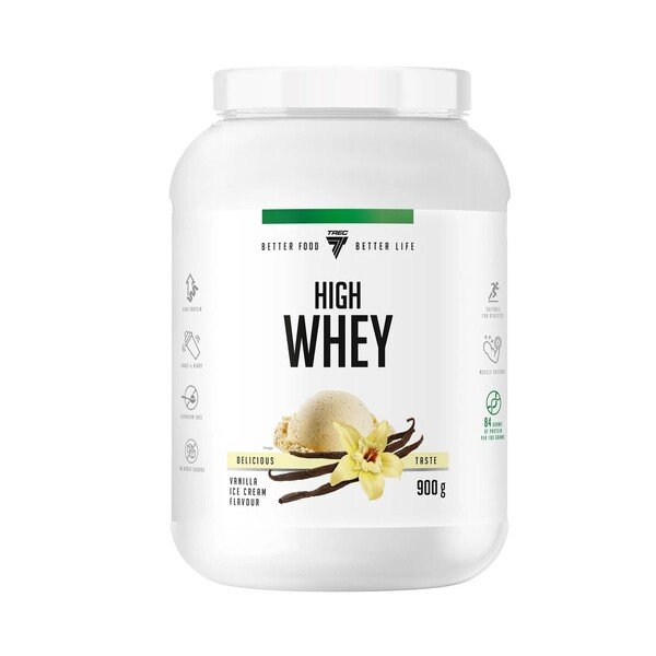 Trec Nutrition High Whey, vaniljajäätelö - 900 grammaa