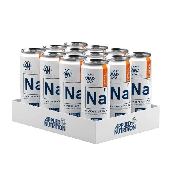 Applied Nutrition Na11 nesteytyspurkit, appelsiini ja mansikka - 12 x 330 ml.