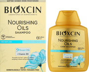 Bioxcin ravitsevien öljyjen shampoo – ravitseva shampoo kuiville ja vaurioituneille hiuksille, sisältää 9 kukkaöljyä ja B5-vitamiinia, 300 ml
