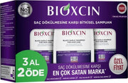 Bioxcin Black Garlic -vahvistava shampoo hiustenlähtöä vastaan mustalla valkosipulilla, 3 × 300 ml