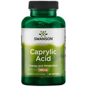 Swanson kapryylihappo 600 mg - 60 pehmeää kapselia